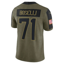 Load image into Gallery viewer, Men&#39;s Jacksonville Jaguars Tony Boselli Nike Olive 2021 Salute To Service Retired Player Limited Jersey