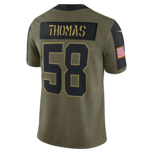 Load image into Gallery viewer, Men&#39;s Kansas City Chiefs Derrick Thomas Nike Olive 2021 Salute To Service Retired Player Limited Jersey