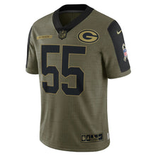 Load image into Gallery viewer, Men&#39;s Green Bay Packers Za&#39;Darius Smith Nike Olive 2021 Salute To Service Limited Player Jersey