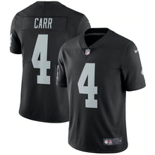 Load image into Gallery viewer, Men&#39;s Las Vegas Raiders Derek Carr Nike Black Vapor Untouchable Limited Player Jersey