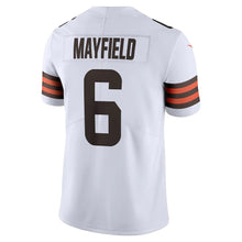 Load image into Gallery viewer, Men&#39;s Cleveland Browns Baker Mayfield Nike White Vapor Limited Jersey