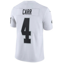Load image into Gallery viewer, Men&#39;s Las Vegas Raiders Derek Carr Nike White Vapor Untouchable Limited Player Jersey