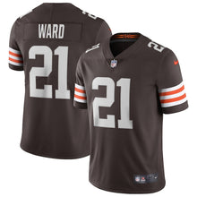 Load image into Gallery viewer, Men&#39;s Cleveland Browns Denzel Ward Nike Brown Vapor Limited Jersey