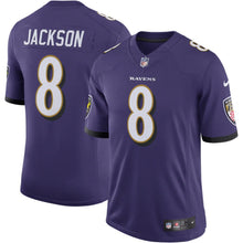 Load image into Gallery viewer, Men&#39;s Baltimore Ravens Lamar Jackson Nike Purple Speed Machine Limited Jersey